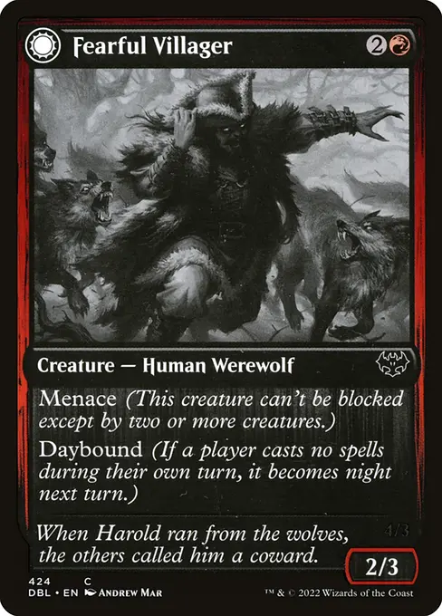 Fearful Villager // Fearsome Werewolf