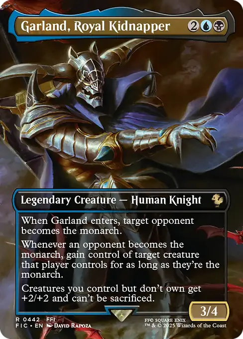 Garland, Royal Kidnapper