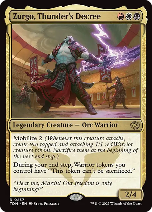 Zurgo, Thunder's Decree