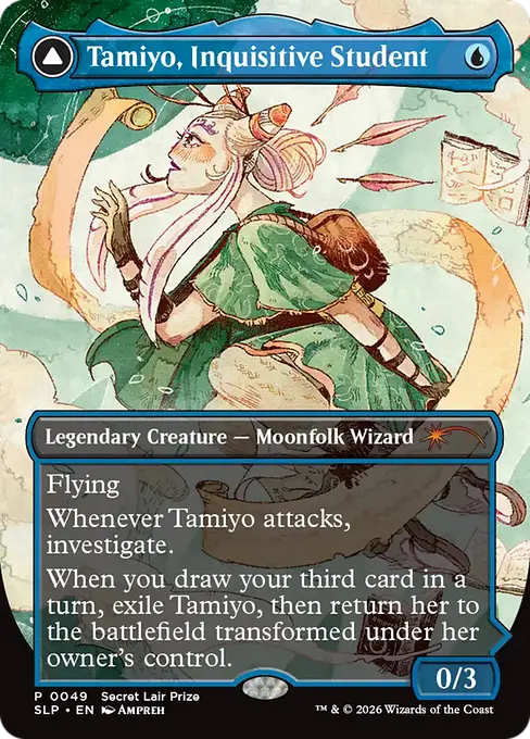 Tamiyo, Inquisitive Student // Tamiyo, Seasoned Scholar, Secret Lair Promo