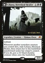 Liliana, Heretical Healer // Liliana, Defiant Necromancer from Magic Origins Promos