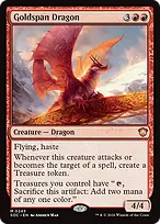 Goldspan Dragon from Secrets of Strixhaven Commander