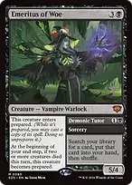 Emeritus of Woe // Demonic Tutor from Secrets of Strixhaven Promos